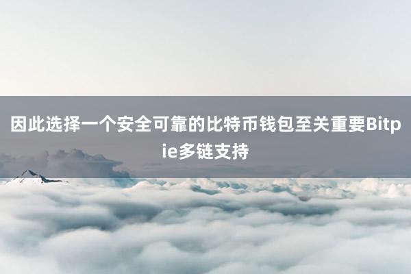 因此选择一个安全可靠的比特币钱包至关重要Bitpie多链支持