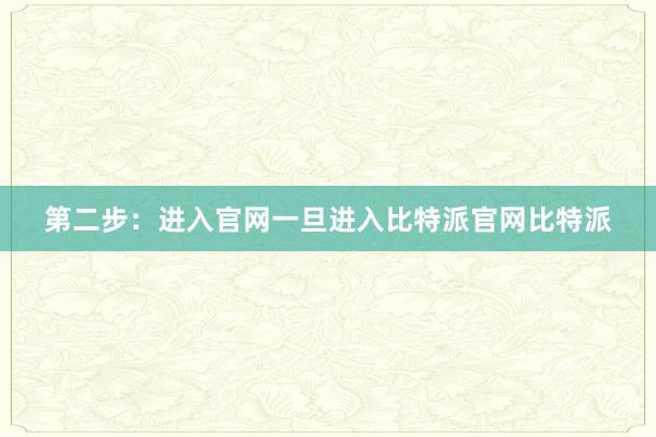 第二步：进入官网一旦进入比特派官网比特派