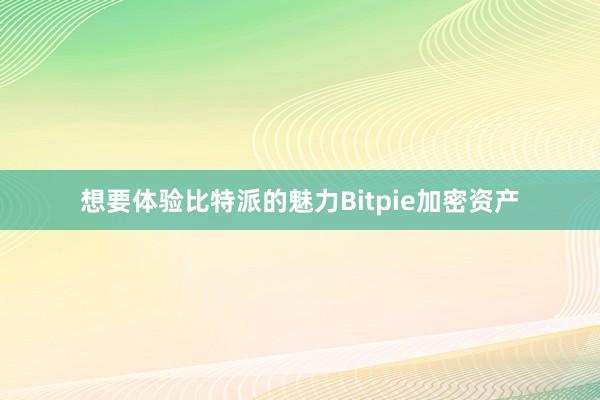 想要体验比特派的魅力Bitpie加密资产