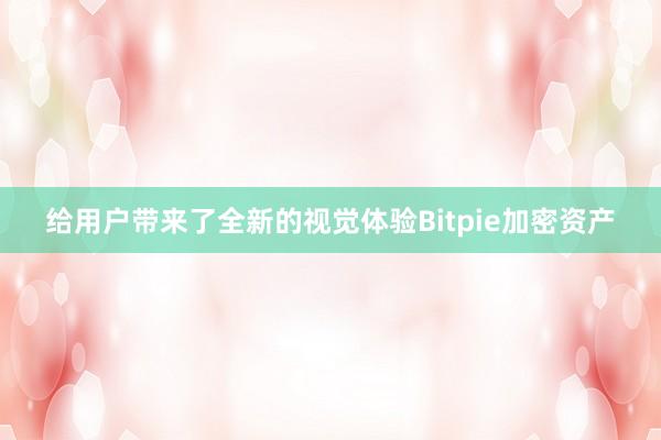 给用户带来了全新的视觉体验Bitpie加密资产