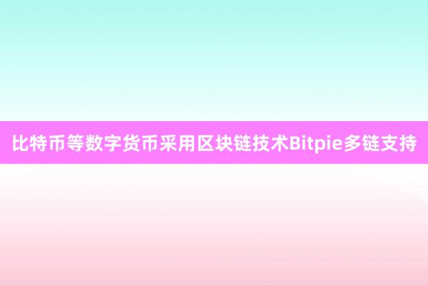 比特币等数字货币采用区块链技术Bitpie多链支持